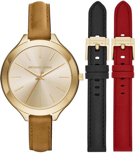 Women's Michael Kors Runway Interchangeable Leather Strap 